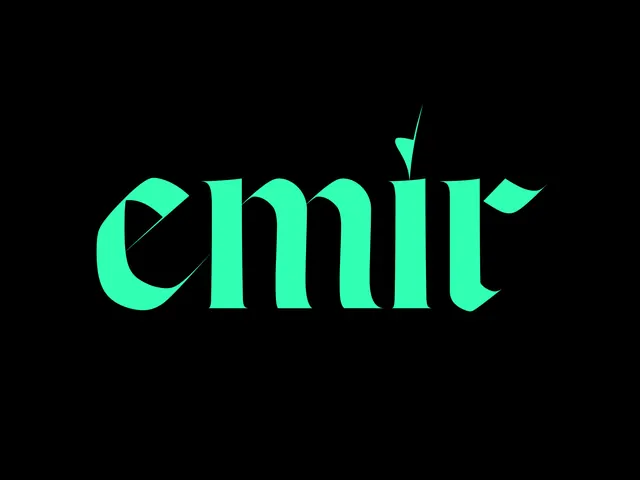 Emit Wordmark Logo, minimal, geometric, high-contrast