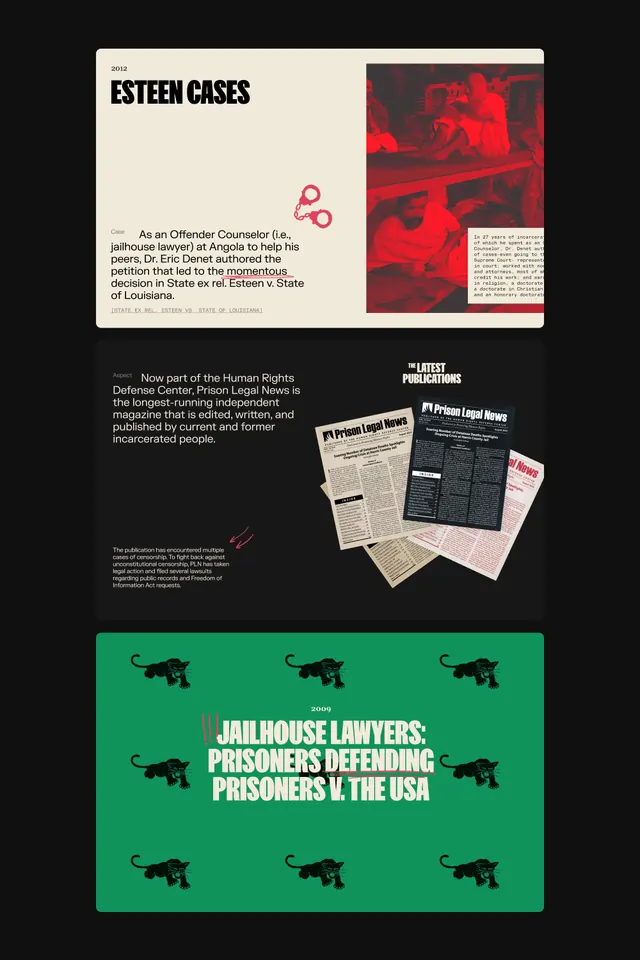 High-contrast legal advocacy poster with deep green band, minimal, monochrome, dark