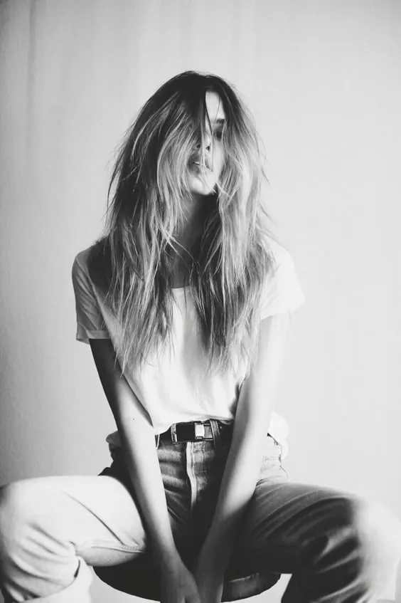 Monochrome Portrait of a Woman, minimal, monochrome, monochrome