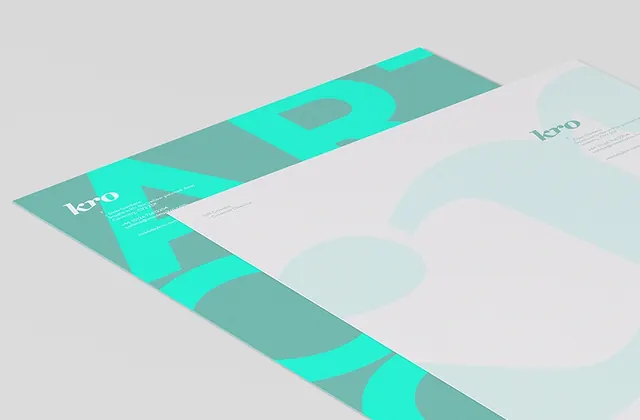 Abstract Geometric Identity Mockup, minimal, geometric, light