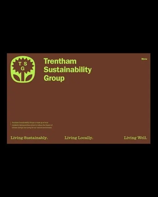 Trentham Sustainability Group web header, geometric, minimal, dark