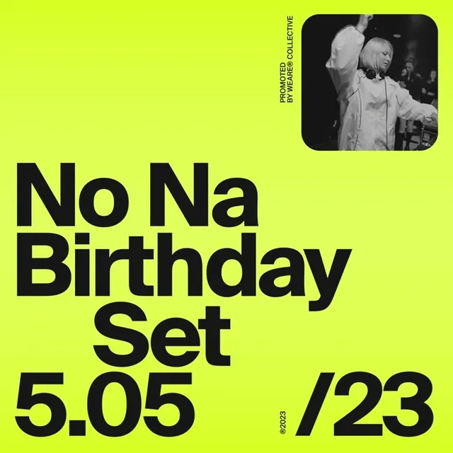 No Na Birthday Set Poster, brutalist, neo-brutalist, vibrant