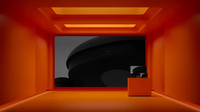 Abstract Architectural Interior Mockup, minimal, geometric, vibrant