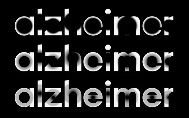 Alzheimer Wordmark Variations, minimal, monochrome, monochrome