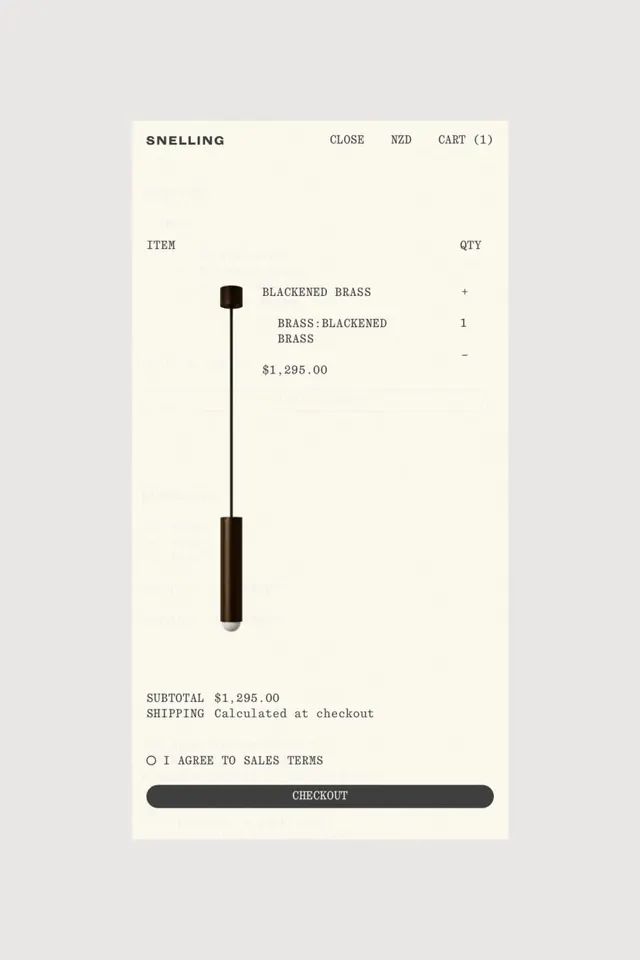 Minimalist product cart with luxury object, minimal, light-mode, light