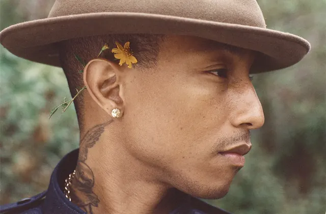 Portrait of a Man with Flower Earring, photographic, organic, warm