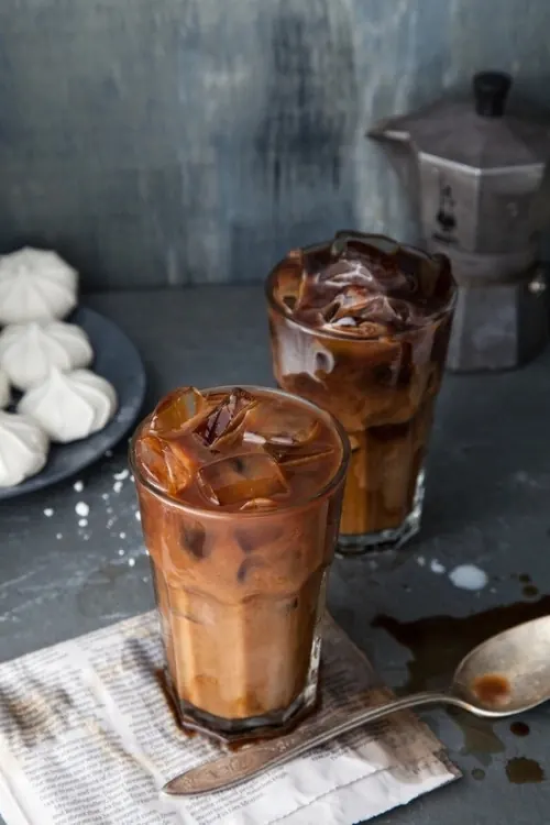 Iced Coffee Mockup, photographic, organic, warm