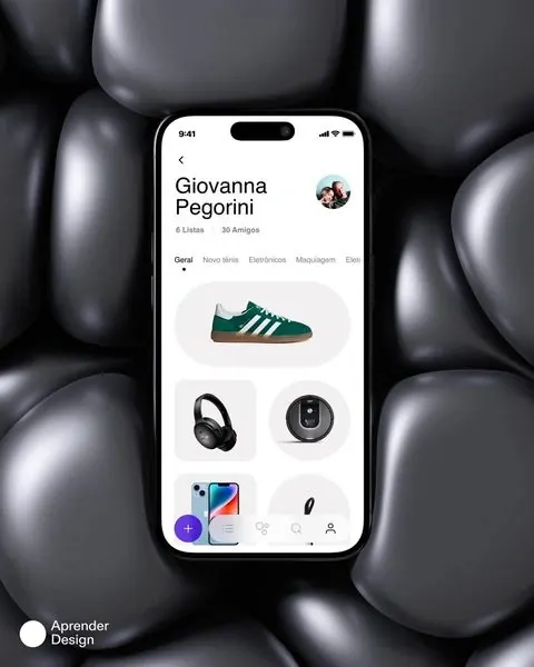 Giovanni Pergoni Mobile App UI Mockup, minimal, corporate-clean, light