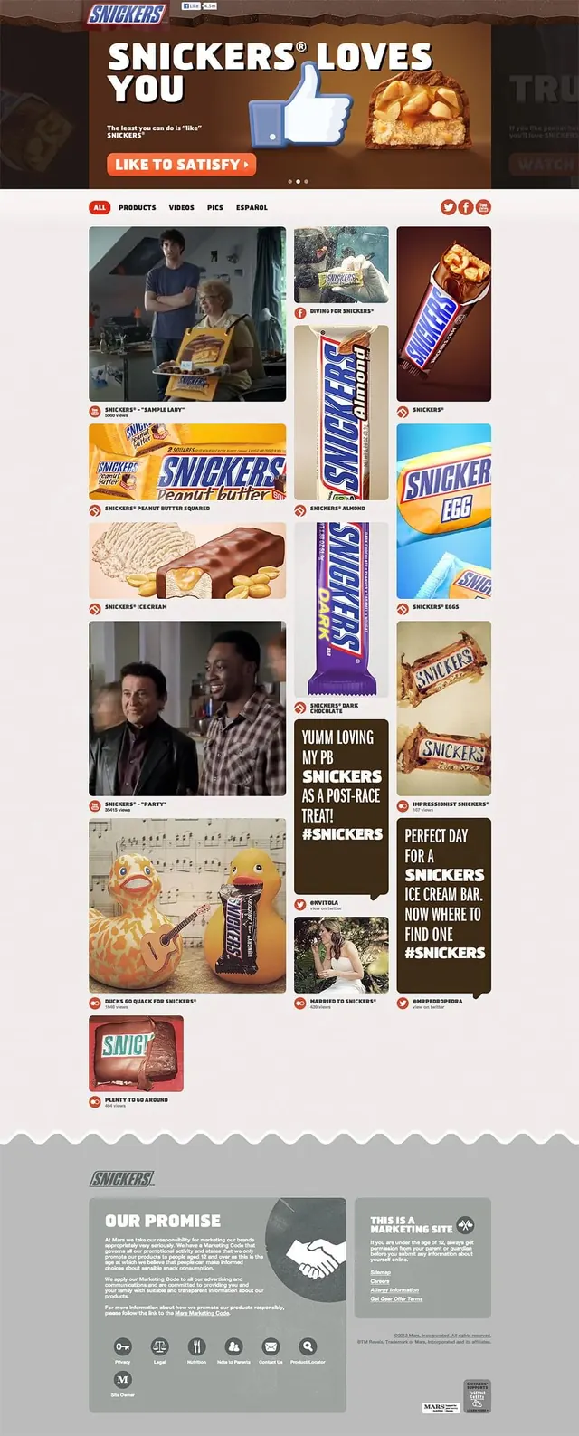 Snickers Branding and Marketing Assets, maximalist, boxed, vibrant