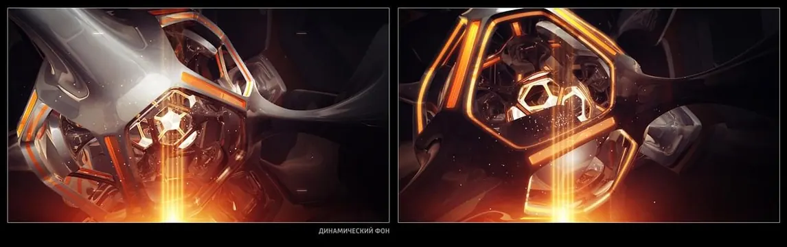 Futuristic Hardware and UI Concept, dark-mode, technical, dark