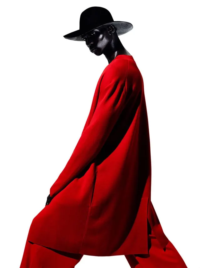Avant-Garde Fashion Portrait, minimal, luxury, high-contrast