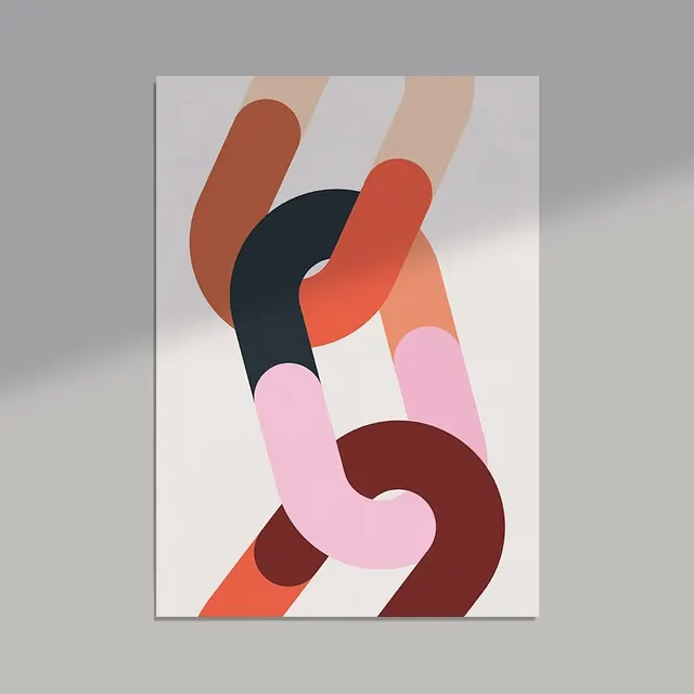 Abstract Geometric Composition, minimal, geometric, warm