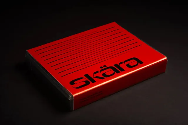 Skora Brand Identity Mockup, minimal, geometric, vibrant