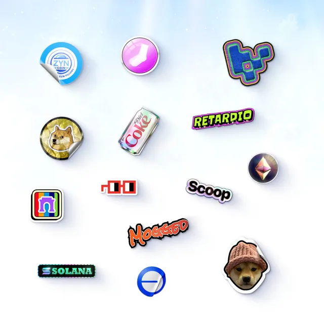 Crypto and Web3 logo collection on light background, minimal, flat, light