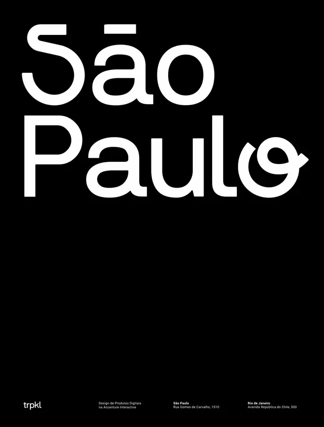 São Paulo Typography Design, minimal, swiss, high-contrast