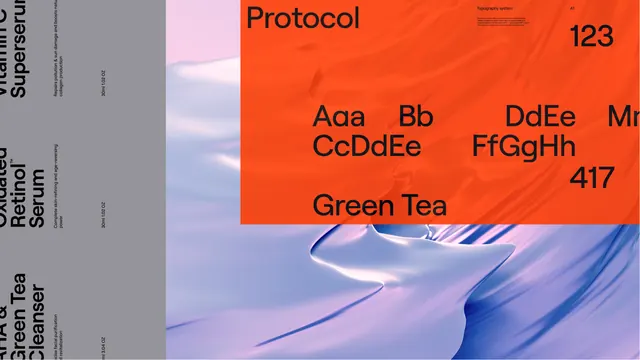 Abstract Typography and Color Block Composition, brutalist, neo-brutalist, vibrant