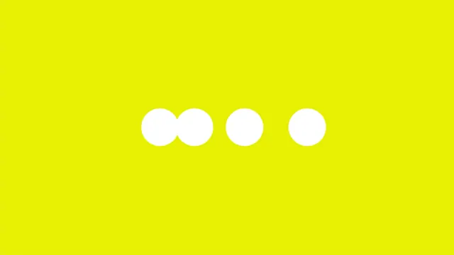 Yellow Abstract Graphic with White Circles, minimal, flat, vibrant