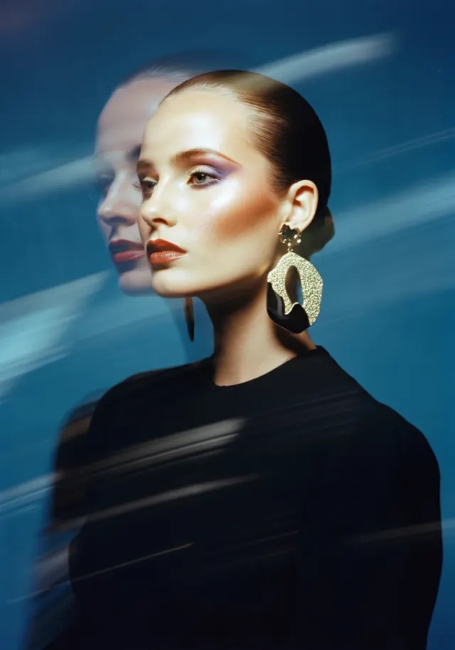 Abstract Portrait with Motion Blur, luxury, photographic, cool