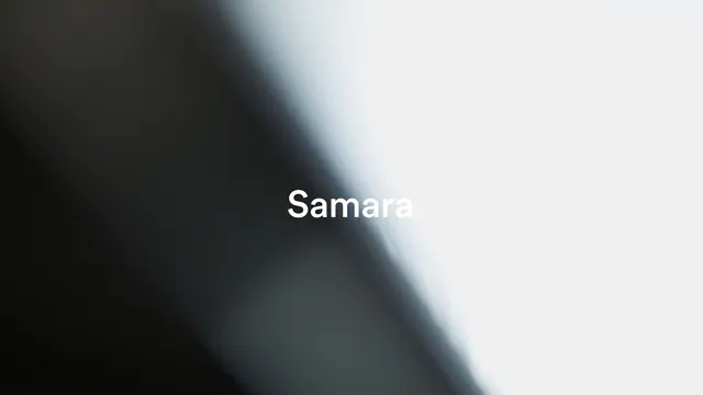Samara Wordmark, minimal, abstract, high-contrast