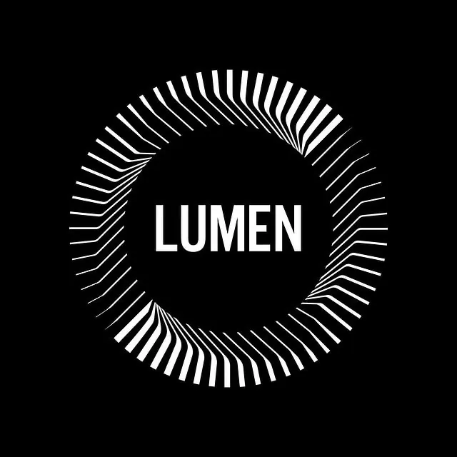 LUMEN Logo Design, minimal, monochrome, dark