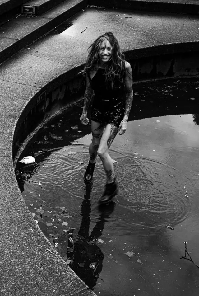 Surrealist Water Reflection Photograph, monochrome, photographic, monochrome