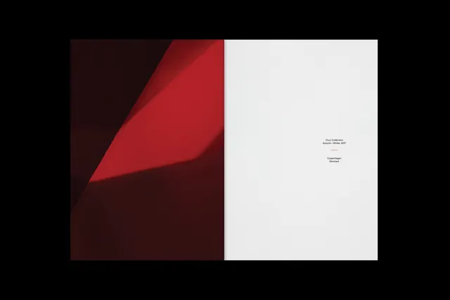 Abstract Red and White Split Composition, minimal, geometric, dark