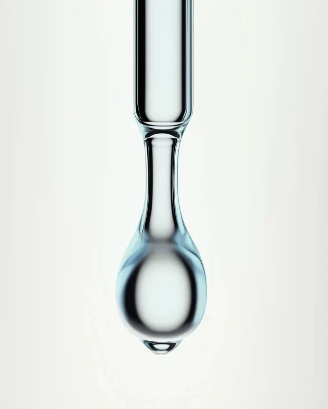 Glass Droplet 3D Render, minimal, glassmorphism, light