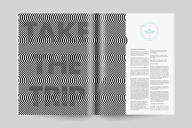 Abstract Wave Pattern and Typography Layout, minimal, swiss, monochrome