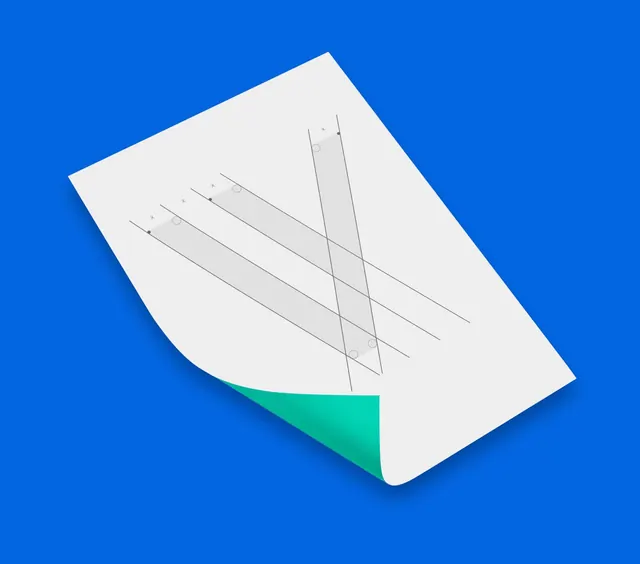 Abstract Geometric Paper Mockup, minimal, swiss, vibrant