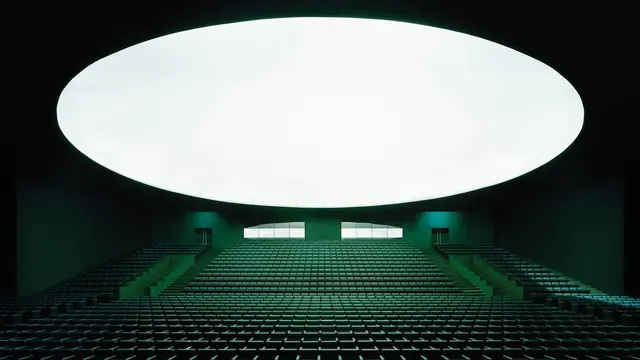 Abstract 3D Architectural Space, minimal, geometric, dark