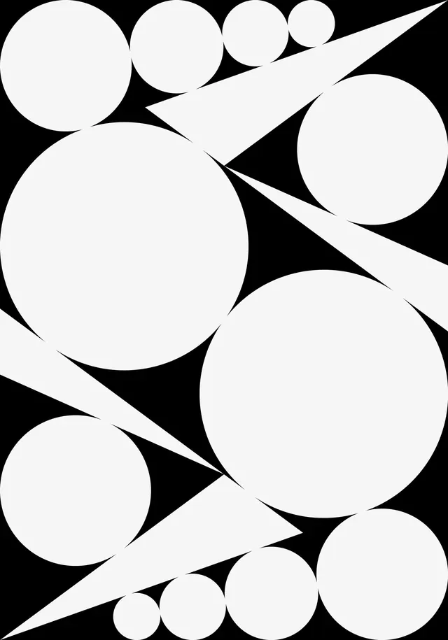 Geometric Abstract Composition, minimal, swiss, monochrome