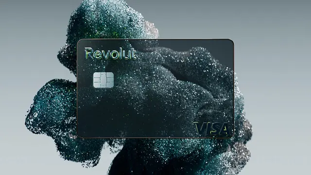 Revolut Card Mockup with Organic Texture, glassmorphism, organic, dark