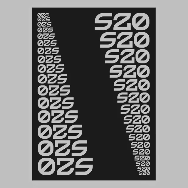 S20 Typography Pattern, minimal, swiss, monochrome