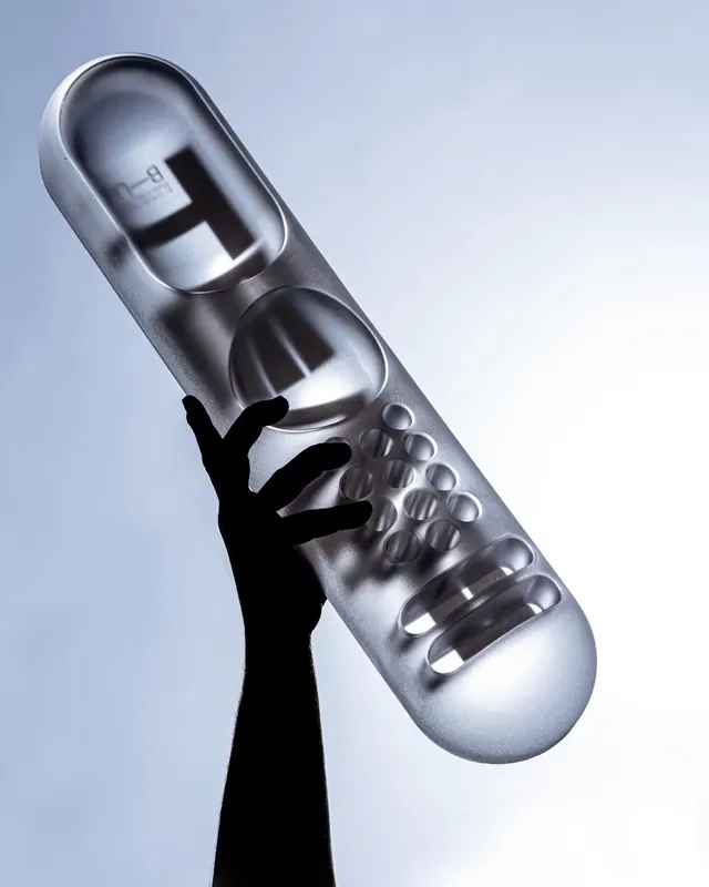 3D Glass Capsule Mockup, minimal, glassmorphism, monochrome