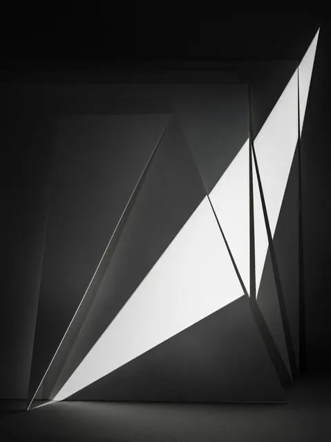 Geometric Light and Shadow Composition, minimal, geometric, monochrome