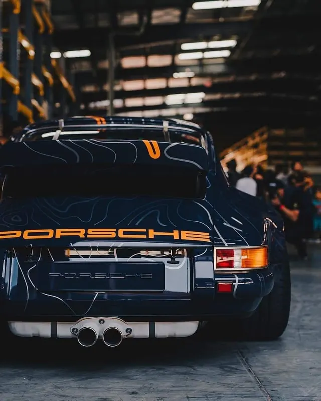 Porsche 911 Rear View, luxury, photographic, dark