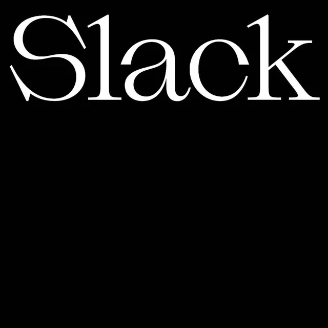 Slack Wordmark, minimal, monochrome, high-contrast