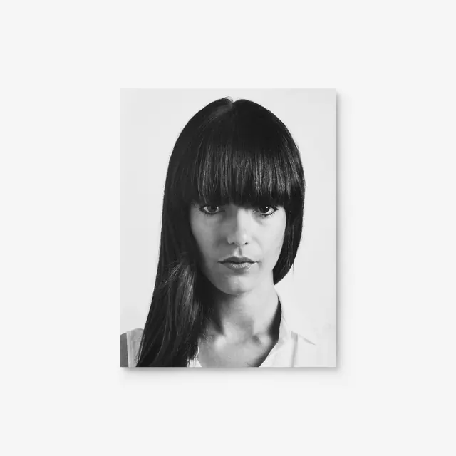 Monochrome Portrait of a Woman with Bangs, monochrome, photographic, monochrome