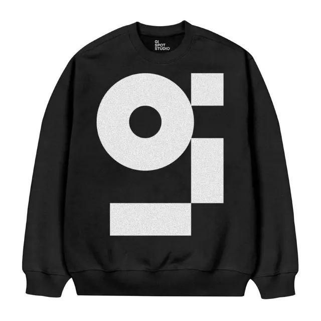Geometric Graphic Sweatshirt, minimal, swiss, monochrome