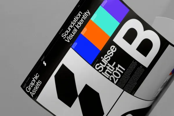 Abstract Geometric Identity Design, swiss, minimal, vibrant