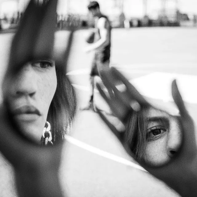 Abstract Double Exposure Portrait, monochrome, abstract, monochrome