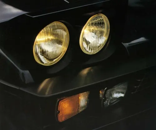 Automotive Headlight Detail, photographic, dark-mode, dark