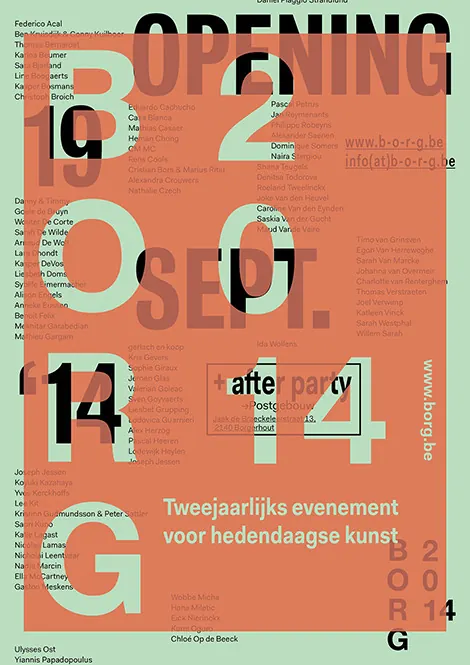 Opening Season 2014 Poster, swiss, brutalist, vibrant