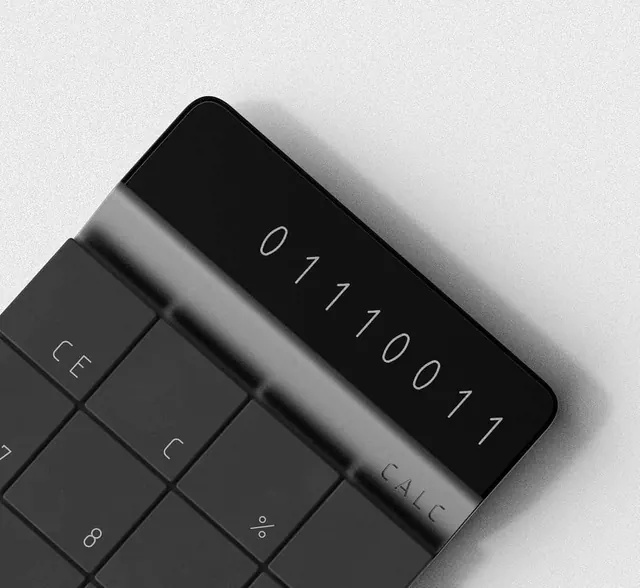 Binary Code Keyboard Mockup, minimal, dark-mode, dark