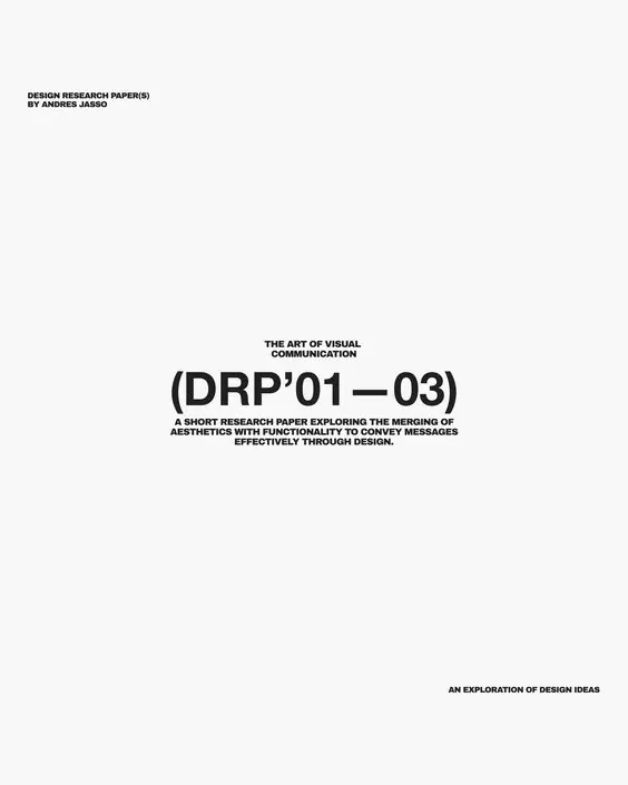 DRP Project Identity Layout, minimal, swiss, high-contrast