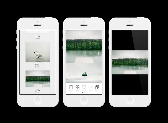 Mobile App UI Mockup Collection, minimal, corporate-clean, light