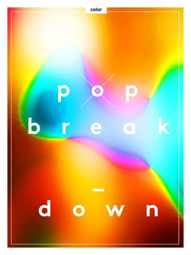 Breakdown Abstract Graphic, gradient-heavy, abstract, vibrant