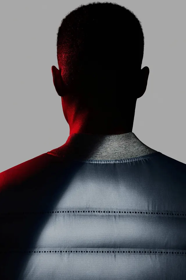 Silhouette and Texture Portrait, minimal, photographic, high-contrast