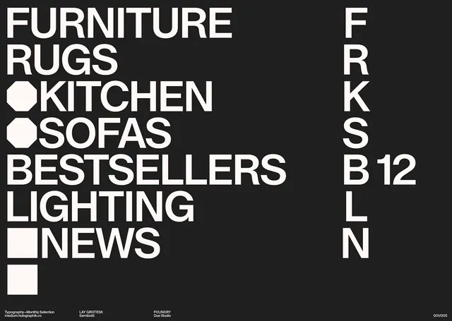 Typography-based Identity System, minimal, swiss, high-contrast