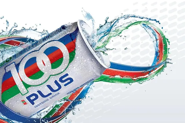 Plus Logo with Dynamic Liquid Splash, geometric, vibrant